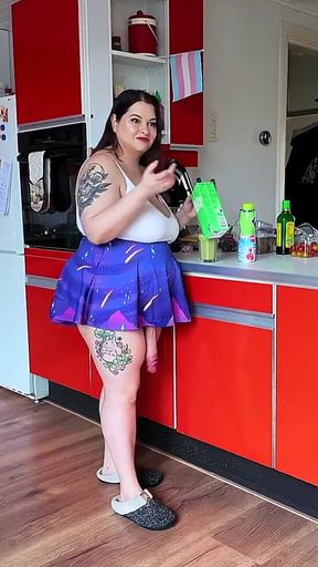 Jerking off with Futa Stepsister