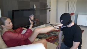 GABRIELLA - Sometime I want a new slave at my service - EXTREME foot gagging NON STOP