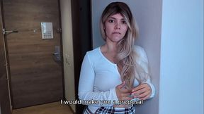 ROOM SERVICE! I met her at the hotel and was able to fuck young maid for money