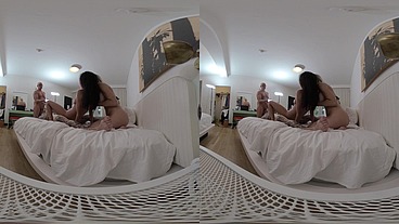 Jade Kimiko & Gigi Dior - Part One - Little Asian Spinner & Hot Blonde MILF Creampie Threesome The first of a part two virtual reality (VR) shoot with Gigi Dior and Jade Kimiko along with Dean VanDame