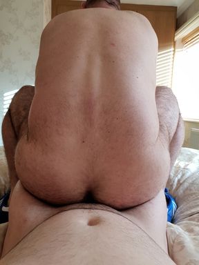 Hot and hairy riding fat cock