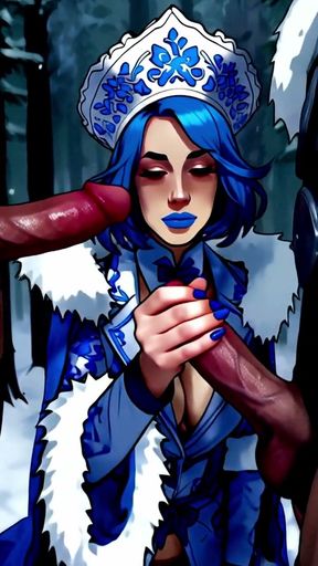 Warmed up the Snow Maiden with hot cum   Clip 1