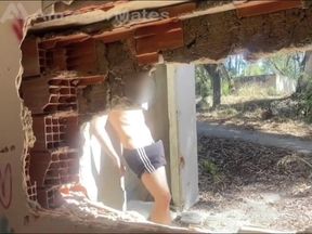 Exploring an Abandoned Building, 2 Amateur Boys Remove Their Clothes and One Starts to Bust a Nut