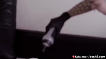 KawasakiYoshi.com - Yoshi Kawasaki pegs willing guy with monster dildo after piss play