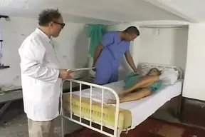 Crazy blonde bitch assfucked in the hospital