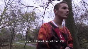 A very nasty sporty dude jerks off in the park