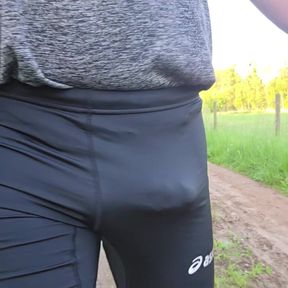Outside in public Walking with a bulge in my leggings