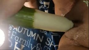 Horny Virgin Wrecks Pussy With A Cucumber Hot Amateur Cucumber Cam Homemade