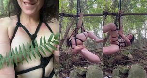 ????️????️????️Spooky Season Shibari Suspension ???? Suzy Wylde’s suspended outside by DavesShibari ????