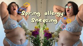 Spring allergy sneezing