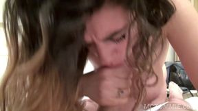 super hot curvy latina real amateur hannah lopez gives me a passionate blowjob at home