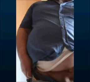 turkish grandpa shows his beautiful cock and balls