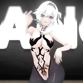 Genshin Impact Eula Hentai Dance Good Night Kiss White Hair Color Edit Smixix