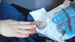 slut fingering my dick in the car in the back seat