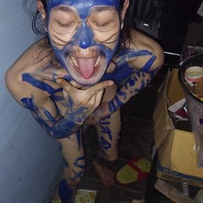 blue clown