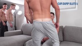 CumDumpSluts - Eddie Patrick uses uncut cock in gay sex group breeding