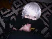 pretty femboy slut blowjob and facial POV