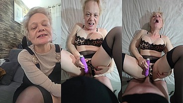 Je suce une bonne bite et me fait baiser ma chatte de milf salope