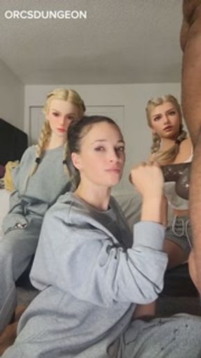 Sorority sisters watch ass big throbbing black dick is drained dry by tgier sisters sloppy mouth