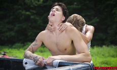 Angel Elias and Leo Louis wild sex outdoors