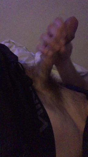 Playing with my big cock