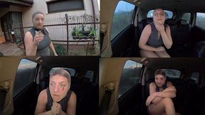 Risky Public Trip in Full Pantyhose Encasement – Nylon Doll in the Car | Ep. 336