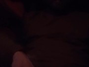 Stroking my bound, half limp, cock while plugged in the rear, all to no avail (ruined orgasm)