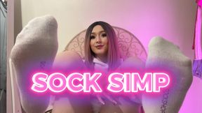Sock Simp - White Sock Foot Worship