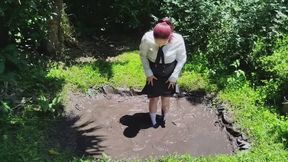 School muddy outfit play