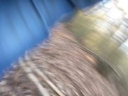 Pissing in public and flashing my dick to a runner past by