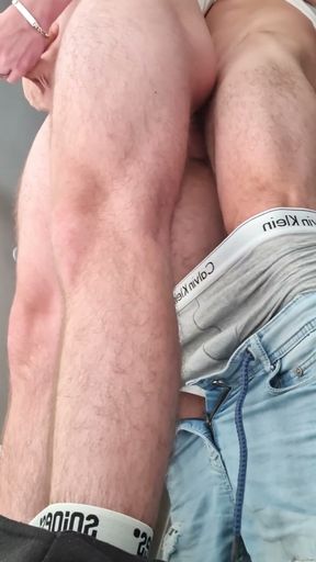 A quick bare fuck in the highway  toilet full gay movie with cumshots   Clip 1