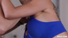 Muscular jock fucks rough with fit Cassie Del Isla after intense workout