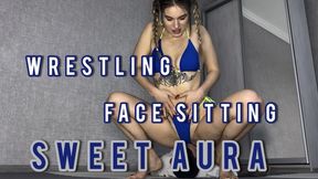Under the Power of Sweet Aura — Wrestling & Face Sitting Domination