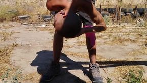 Bald Buzz Hunk Gushes Thick Cum Desert Acomophilia Destroyed