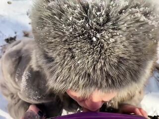 Vilu Vidish Is Sucking Shlong in the Winter Forest