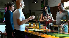 Office Slutty Double Tease in 3D Animation - Bar & Affection