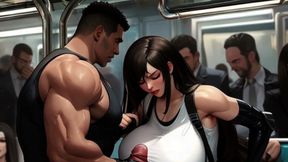 Tifa Gets Tittyfucked on the Midgar Train