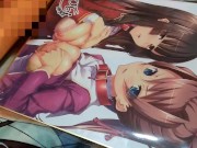 二次元巨乳に精液ぶっかけ【変態オタクのオナニー】