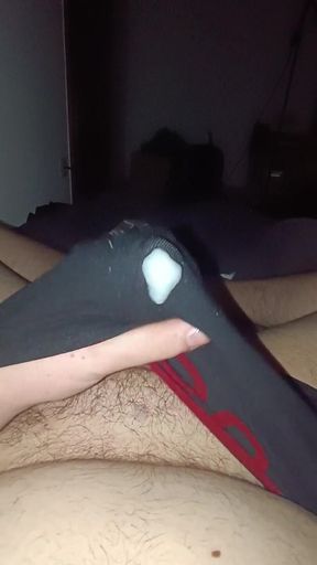 Chubby Boy Cumming in Black Undies