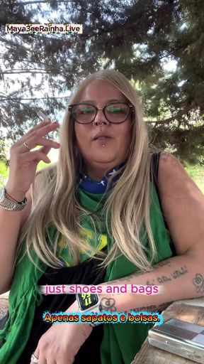 Brazilian BBW MILF Goddess Smoking Ritual in Nature