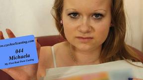 ”Michaela's first porn casting”