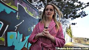 Real amateur ravaged outdoors POV