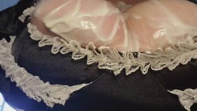 Solo Lotion Maid Service – Huge Tits in Tiny Black & White Maid Crop Top: Close-Up Rubbing, Jiggling, Swinging, Moaning & Dirty Talk with Excessive Creamy Lotion All Over While “Cleaning”