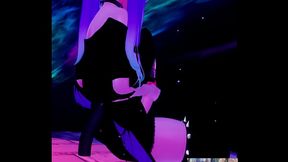 Anime Transgender Succubus Jerks Off Her Beautiful Cock On A Starry Night