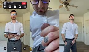 P.A. Woods Milks Your Throbbing Uncut Cock In Telehealth Cum Flood