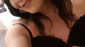 The little crossdresser tries chastity cage