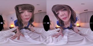 Sex-addicted asian harlot incredible VR porn video