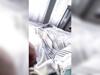 My Hawt Stepmom caught me wanking on her nudes and helped me cum