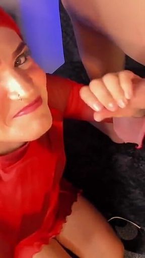 Colombian Shemale Suck Cock at Home