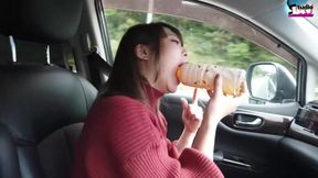 Cheerful Office Lady Grins Takes It to the Base and Savors a Throat Finish - a